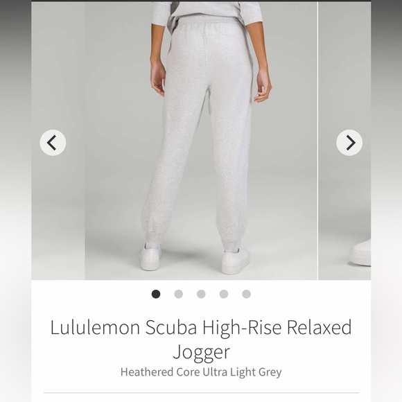 Lululemon Scuba High-Rise Relaxed Jogger Heathered Ultra Light Grey. Size 6 NWT - Picture 2 of 14